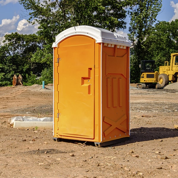 how often are the portable restrooms cleaned and serviced during a rental period in Industry Texas